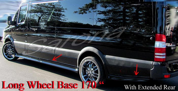 Custom Mercedes Sprinter  Van Side Skirts (2007 - 2018) - $1190.00 (Part #MB-066-SS)